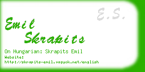 emil skrapits business card